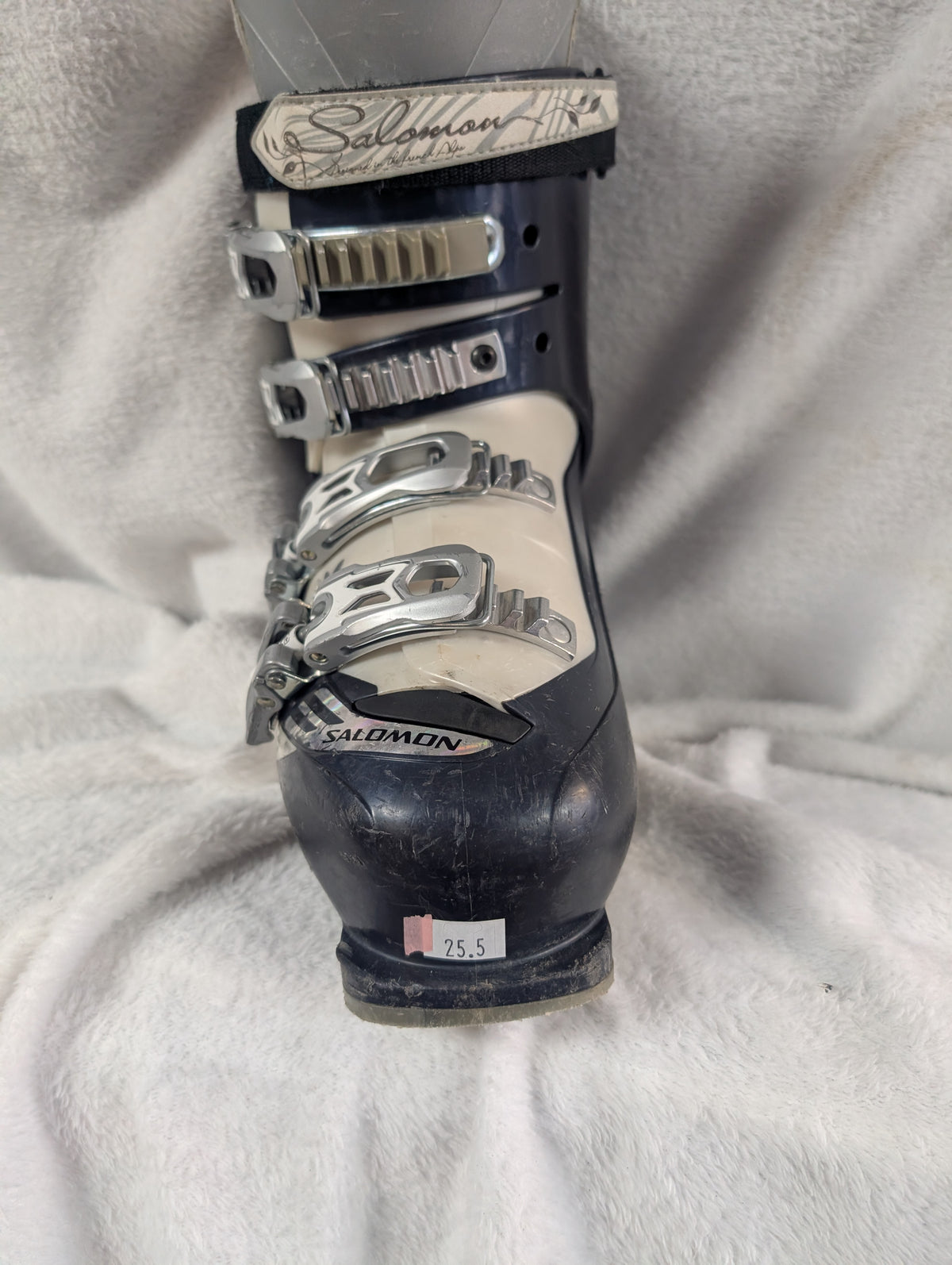 Salomon Devine 5 Ski Boots Size 25.5 Color Navy Condition Used
