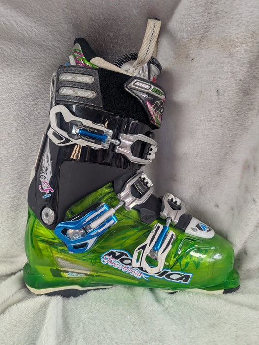 Nordica Fire Arrow F1 Ski Boots Size 25.5 Color Green Condition Used
