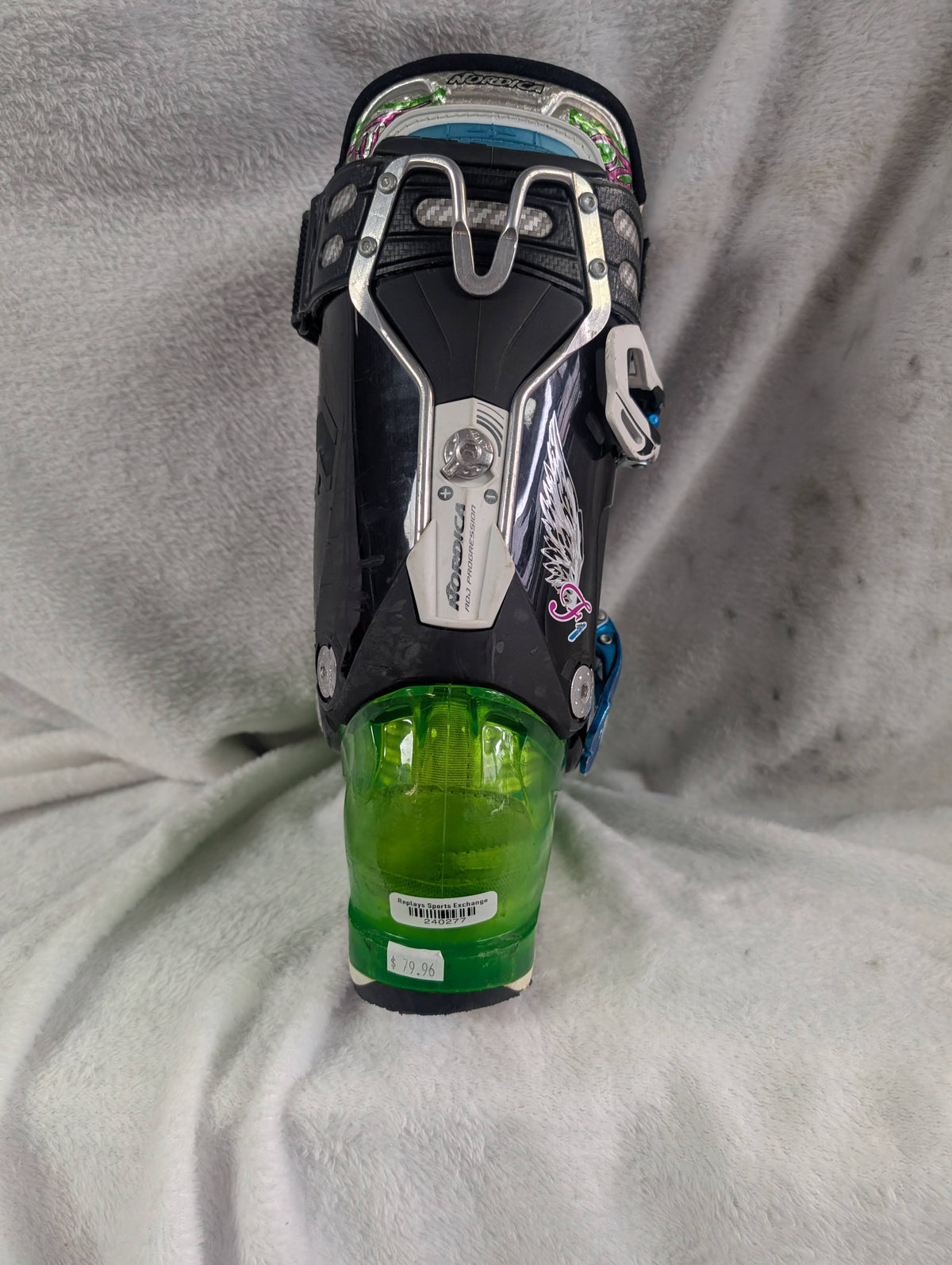 Nordica Fire Arrow F1 Ski Boots Size 25.5 Color Green Condition Used