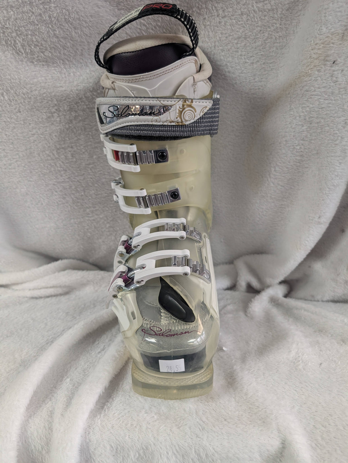 Salomon Instinct 100 CS Ski Boots Size 24.5 Color White Condition Used