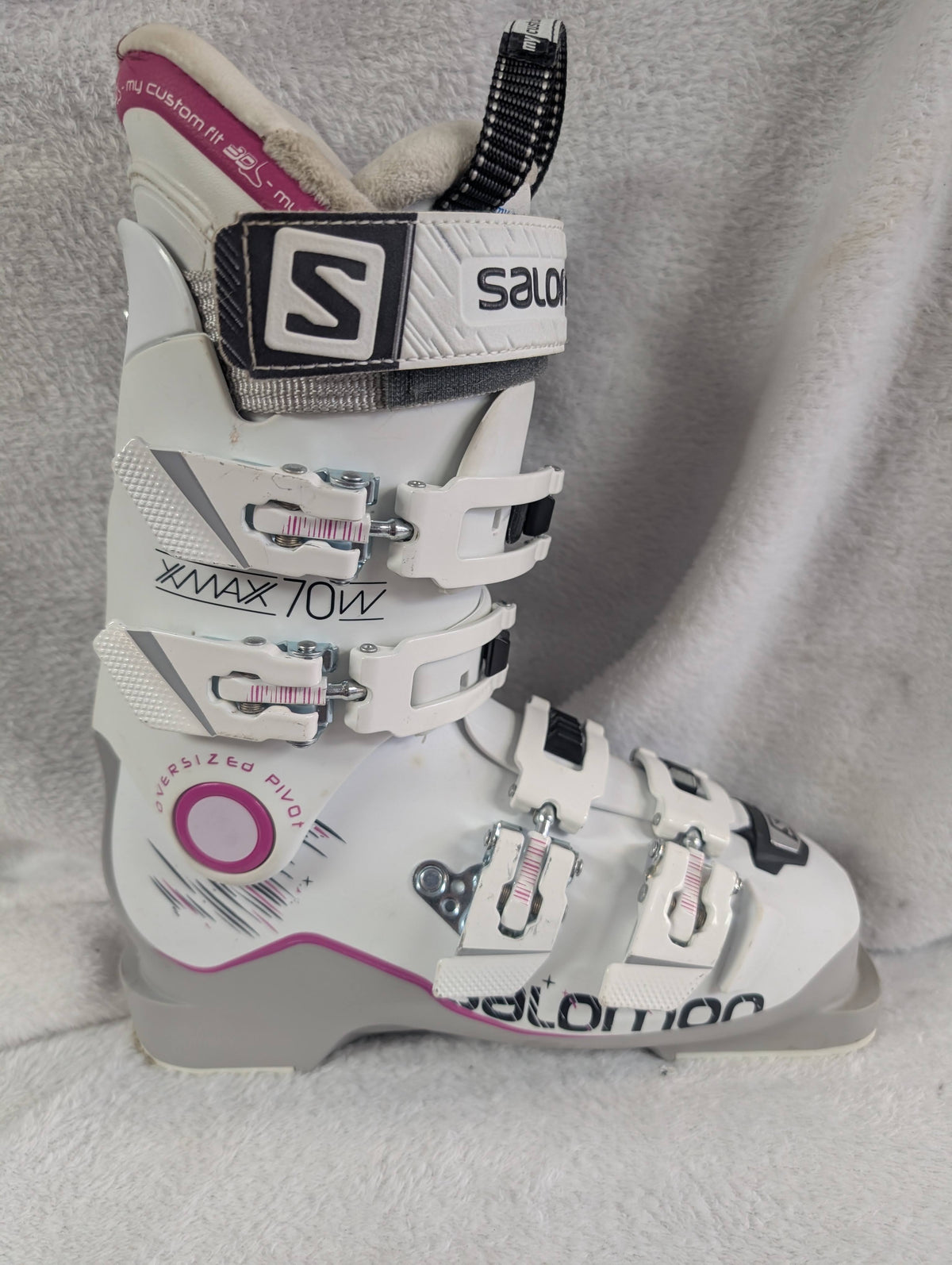 Salomon XMax 70W Women's Ski Boots Size 23.5 Color White Condition Used