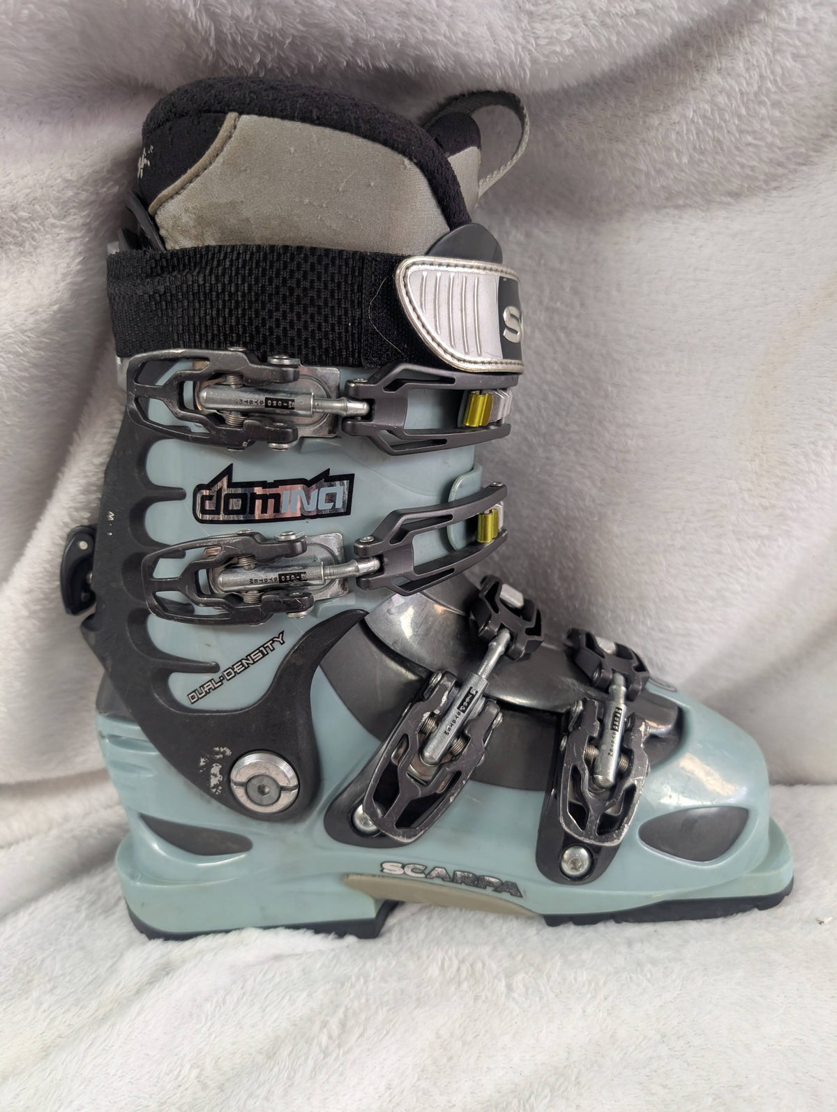 Scarpa Domino Ski Boots Size 23 Color Green Condition Used