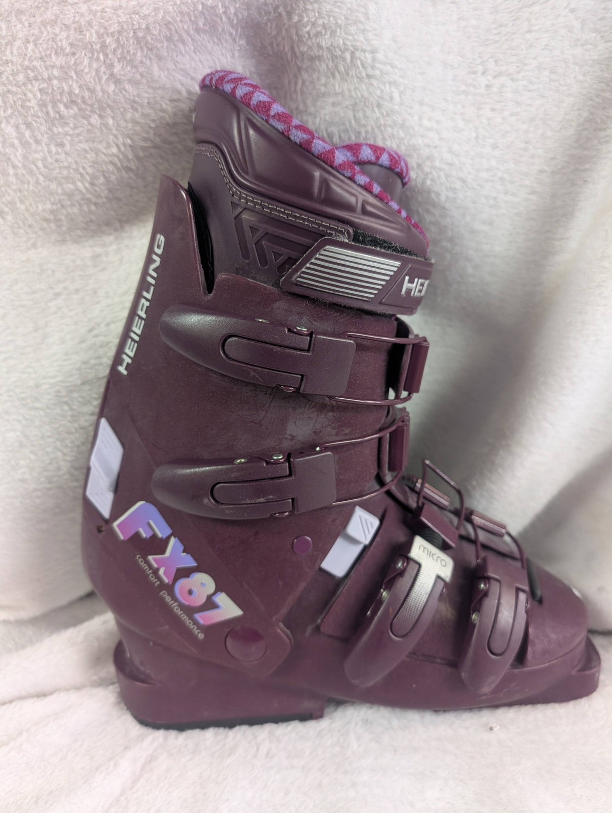 Heierling FX 85 Ski Boots Size 23 Color Maroon Condition Used