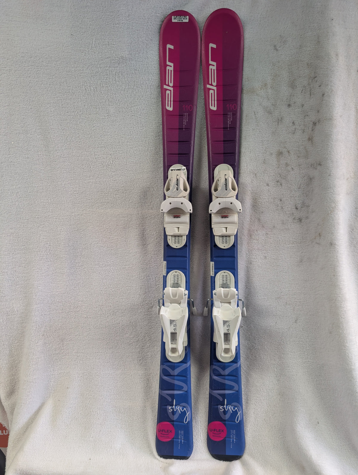 Elan Sky Skis Elan 4.5 Bindings Size 110 Cm Color Blue Condition Used