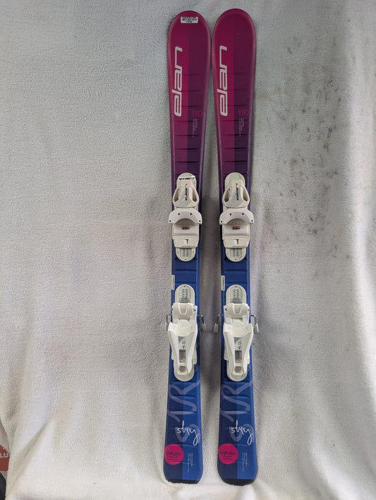 Elan Sky Skis Elan 4.5 Bindings Size 110 Cm Color Blue Condition Used