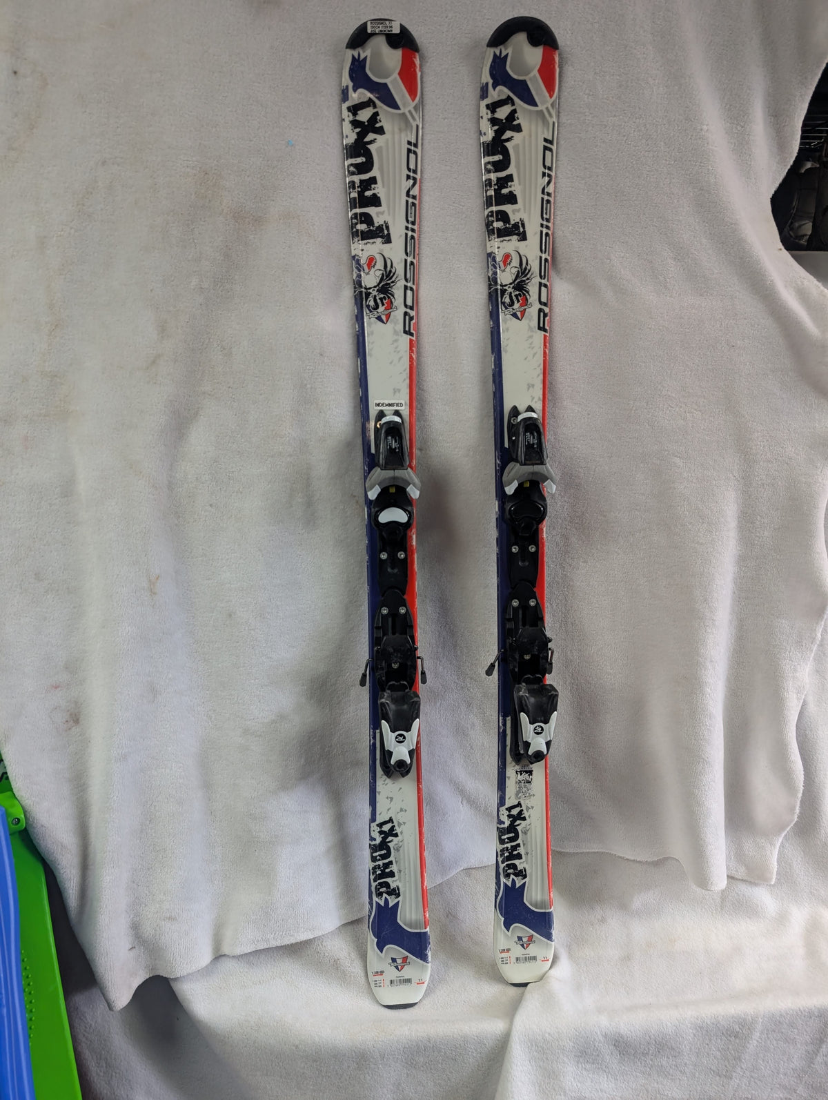 Rossignol Pro X1 Skis Rossignol Comp J Bindings 130 Cm Color White Condition Used