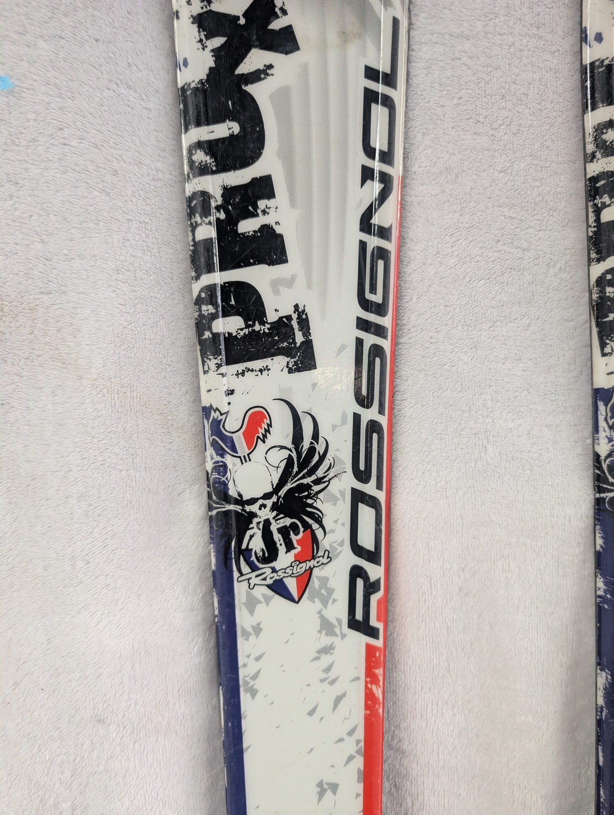 Rossignol Pro X1 Skis Rossignol Comp J Bindings 130 Cm Color White Condition Used