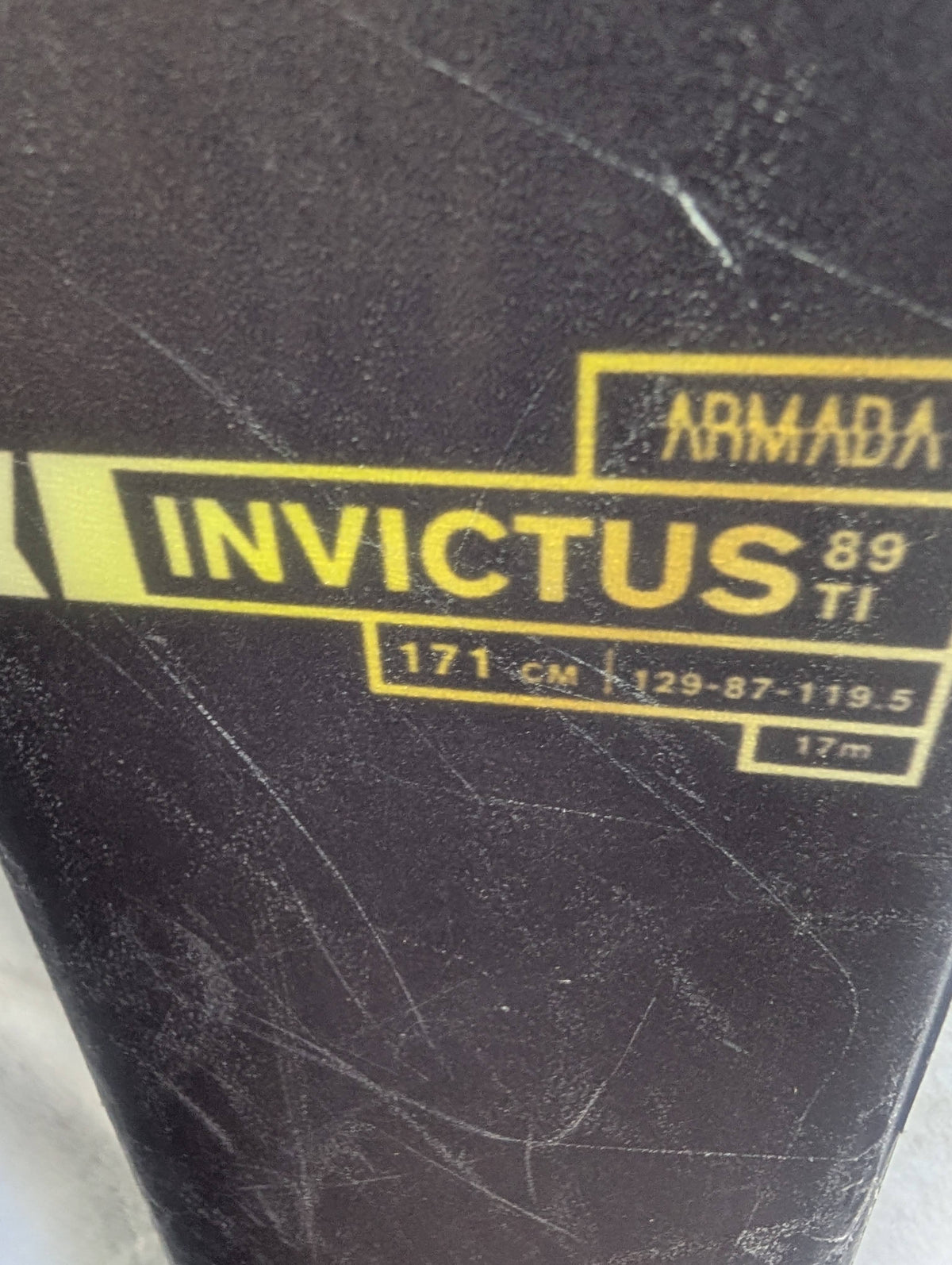 Armada Invictus Skis w/Marker Griffon Bindings Size 171 Cm Color Yellow Condition Used
