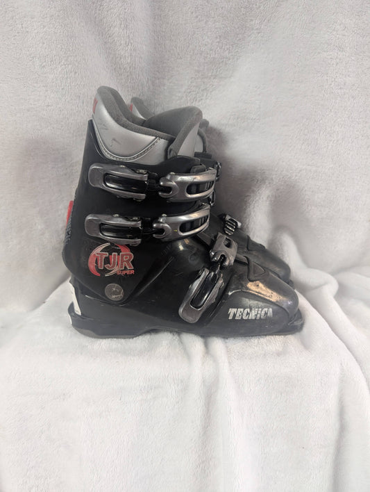 Tecnica TJR Super Ski Boots Size 22.5 Color Black Condition Used