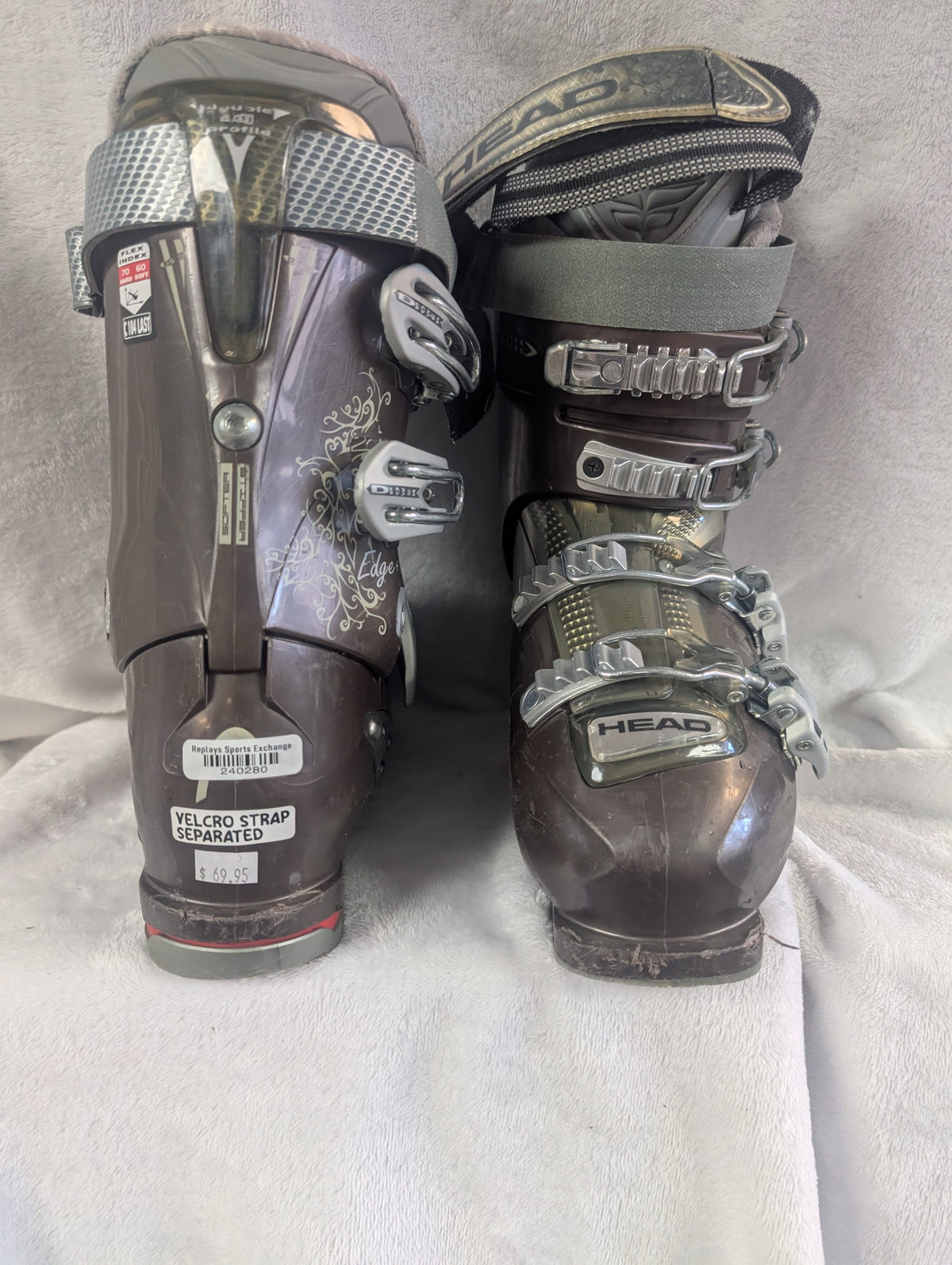 Head Edge 10 Ski Boots Size 24.5 Color Brown Condition Used