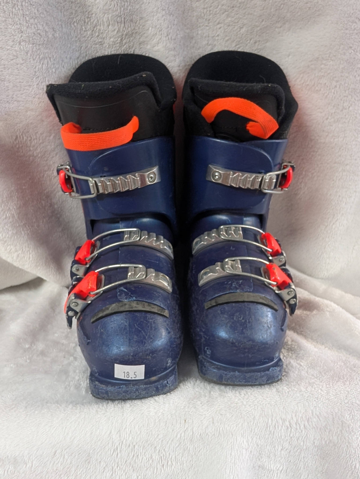 Lange RSJ50 Ski Boots Size 18.5 Color Blue Condition Used