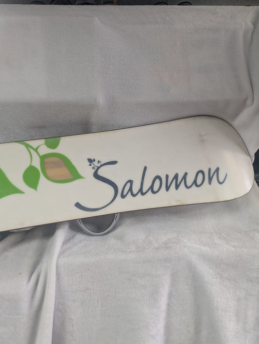 Salomon Surface Snowboard Size 146 cm Color Green w/Burton Escapade Bindings Size M/L Condition Used