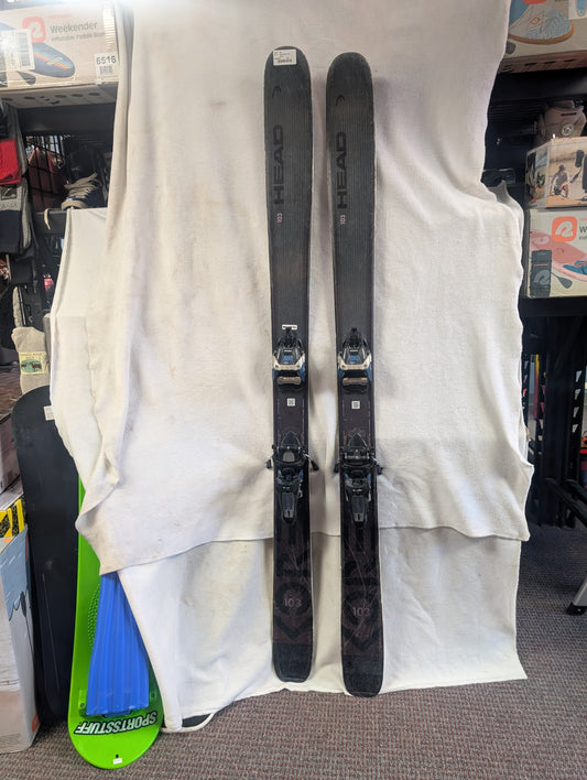 Head 103 Skis w/Marker Bindings Size 170Cm Color Black Condition Used
