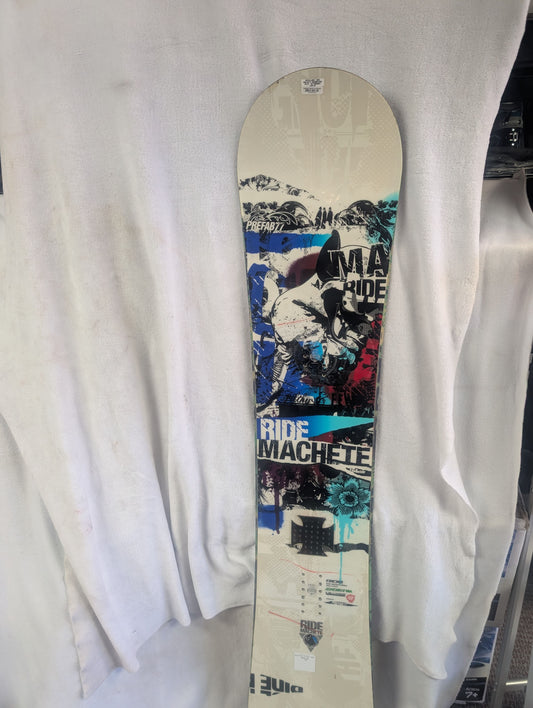 Ride Machete Snowboard Size 164wide cm Deck Only (no bindings) Color Blue Condition Used
