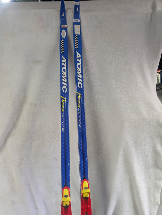 Atomic Beta Race Cross Country XC Skis with NNN Bindings Size 201cm Color Blue Condition Used