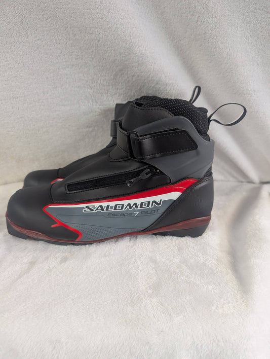 Salomon Escape 7 Pilot Cross Country Ski Boots Size 8.5 Color Black Condition Used XC