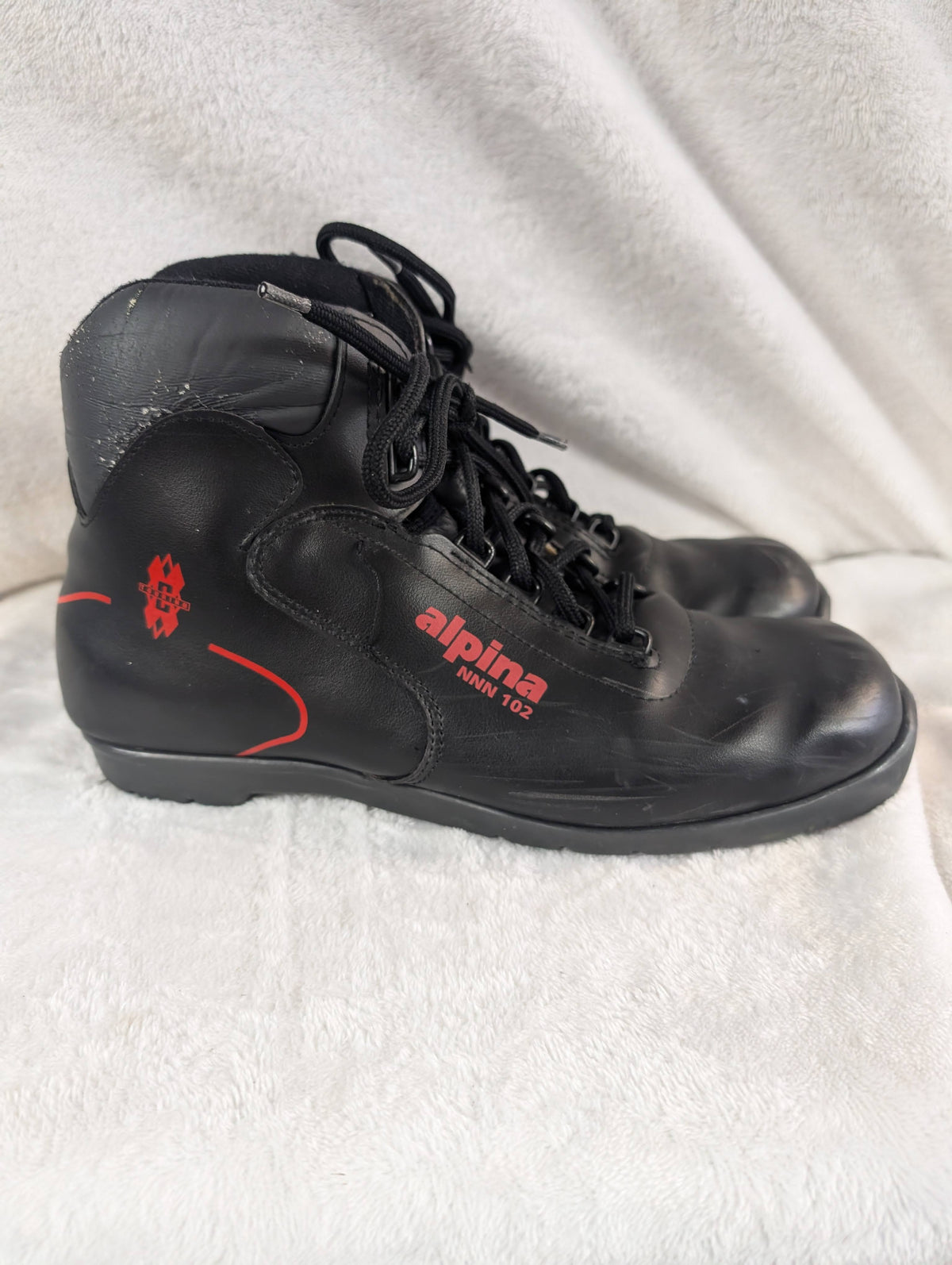 Alpina NNN 102 Ski Boots Size 40 Color Black Condition Used XC