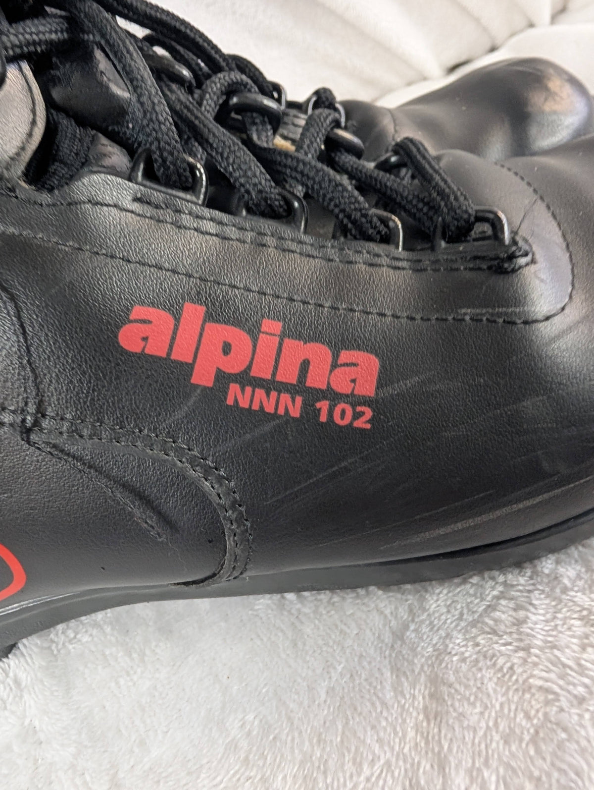 Alpina NNN 102 Ski Boots Size 40 Color Black Condition Used XC