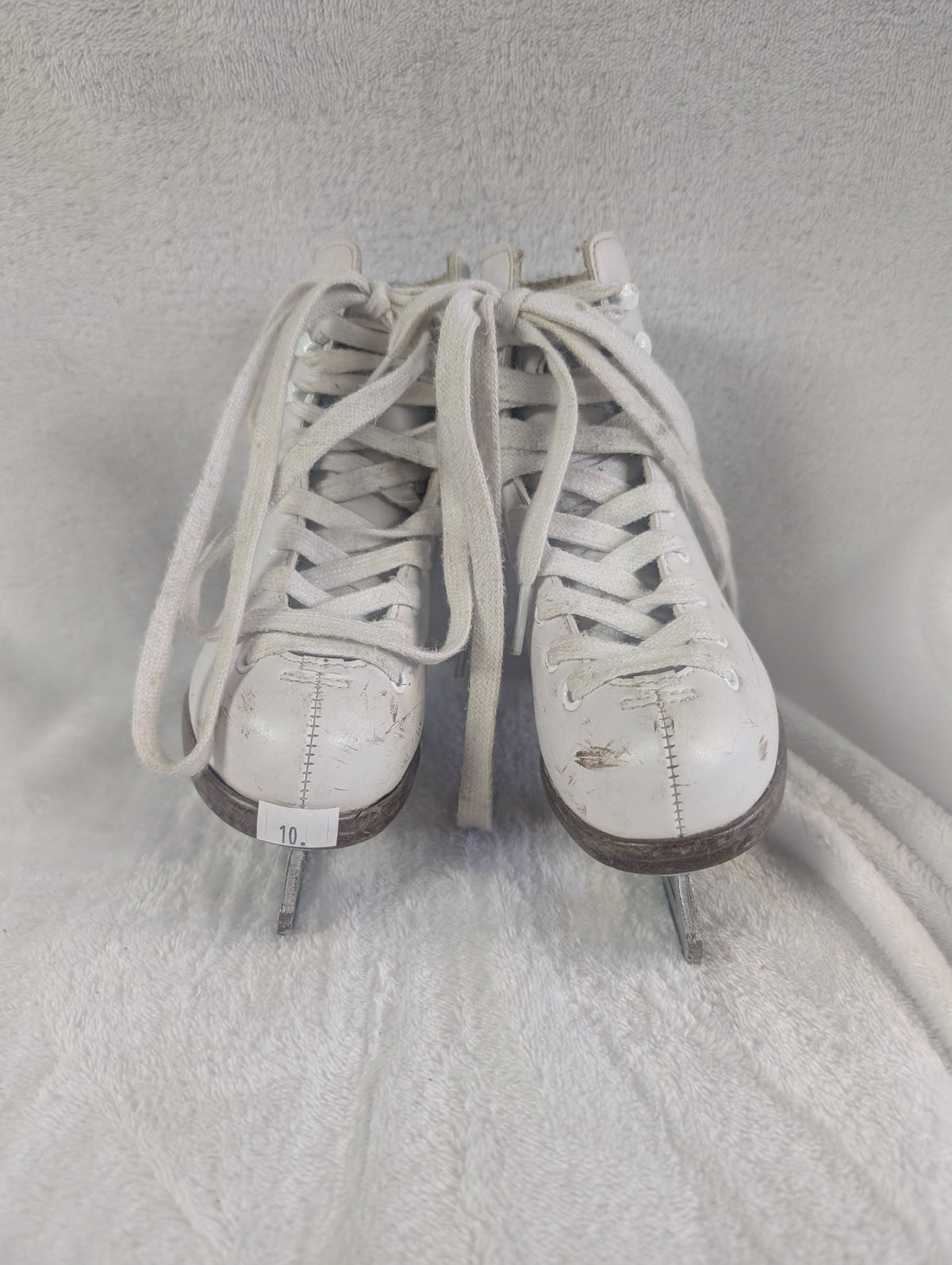 Riedell Kids Ice Figure Skates Size 10 Kids Color White Condition Used