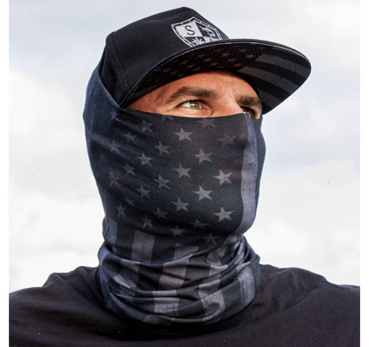 SA Co Shield Gaiter OSFM Adult New Black Flag