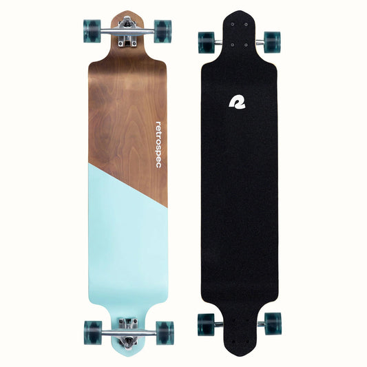 Retrospec Tidal Dropdown Skateboard, Brown, Size 41" Longboard New Aqua Edge