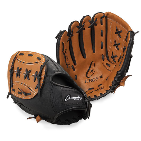 Champion RHT 10.5 Inch Baseball Mitt Glove New Black CBG500