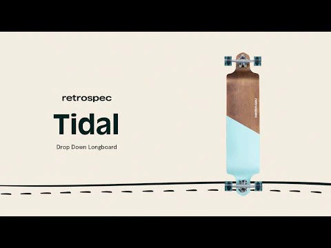 Retrospec Tidal Dropdown Skateboard, Brown, Size 41" Longboard New Aqua Edge