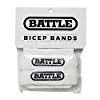 Battle Bicep Bands Thick White with BATTLE Logo  New