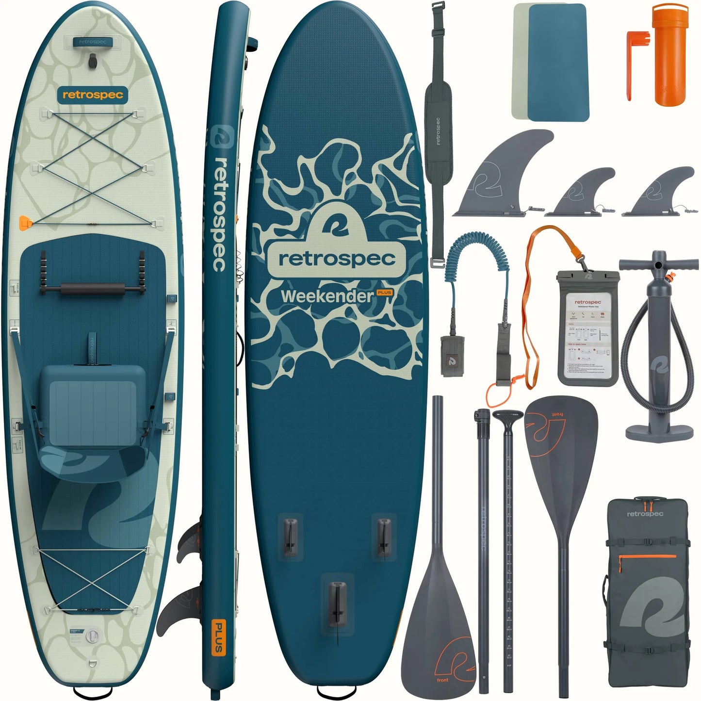 Inflatable Hybrid Paddleboard iSUP Weekender Plus 10' New Max 300 LB Stand Up
