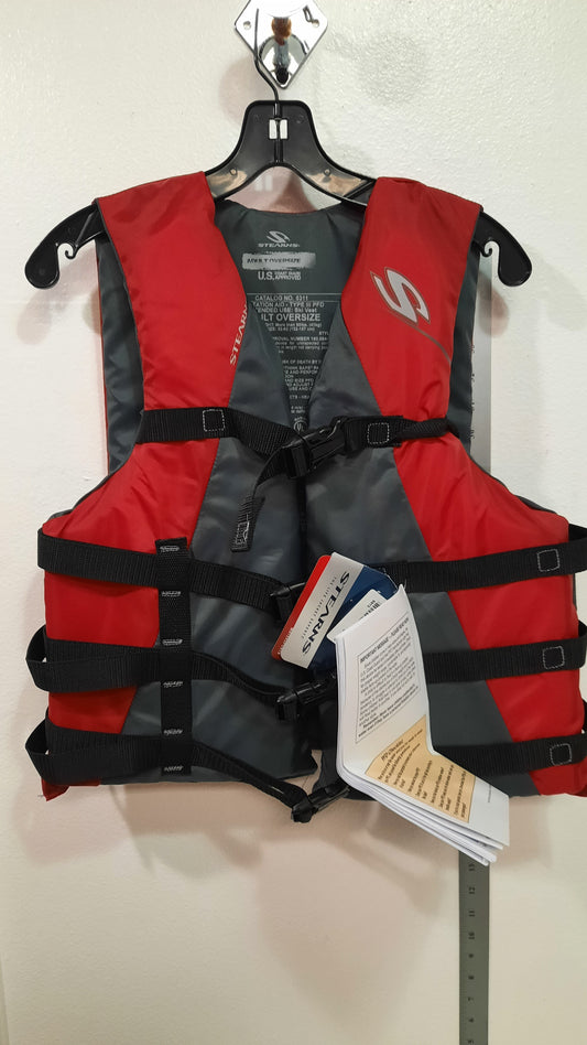 Stearns Life Vest PFD Type III Size Adult Oversize Red Condition New