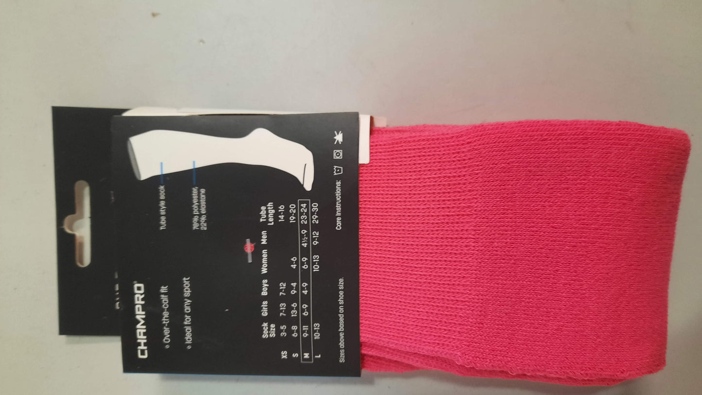 Champro Athletic Socks Size Medium Color Pink Multi-Sport Condition New