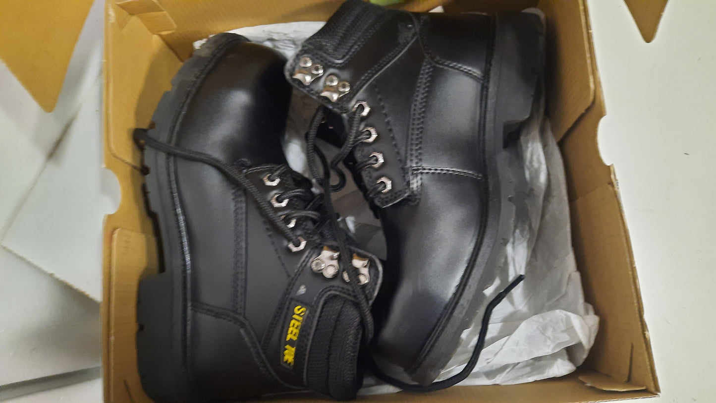Brahma Steel Toe Boots Size 7 Black Condition Used