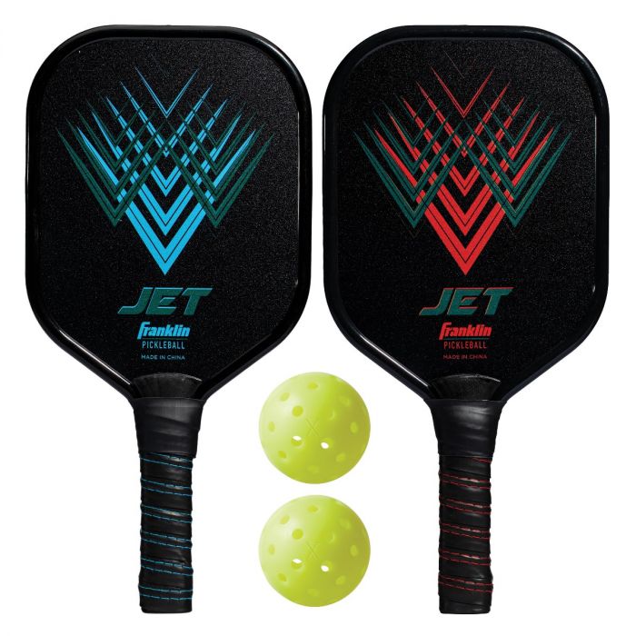 Franklin Jet Pickleball Paddle & Ball 2 Player Blue and Red New