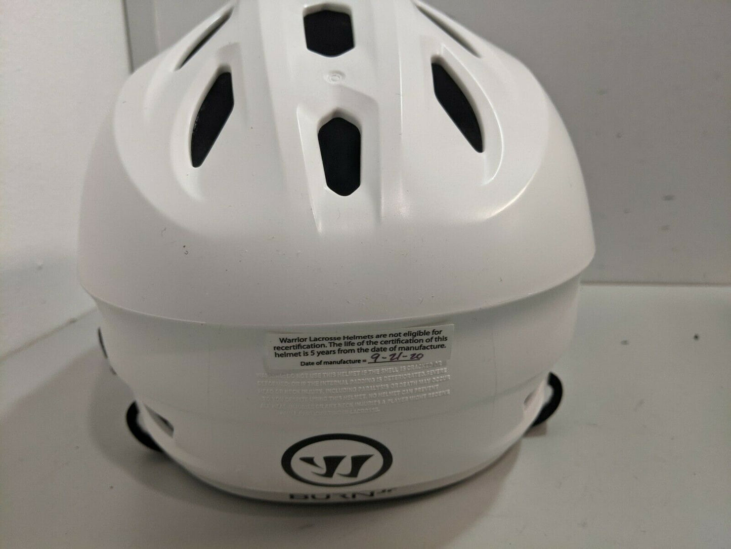 Warrior Lacrosse Helmet Burn Jr White or Black OSFM