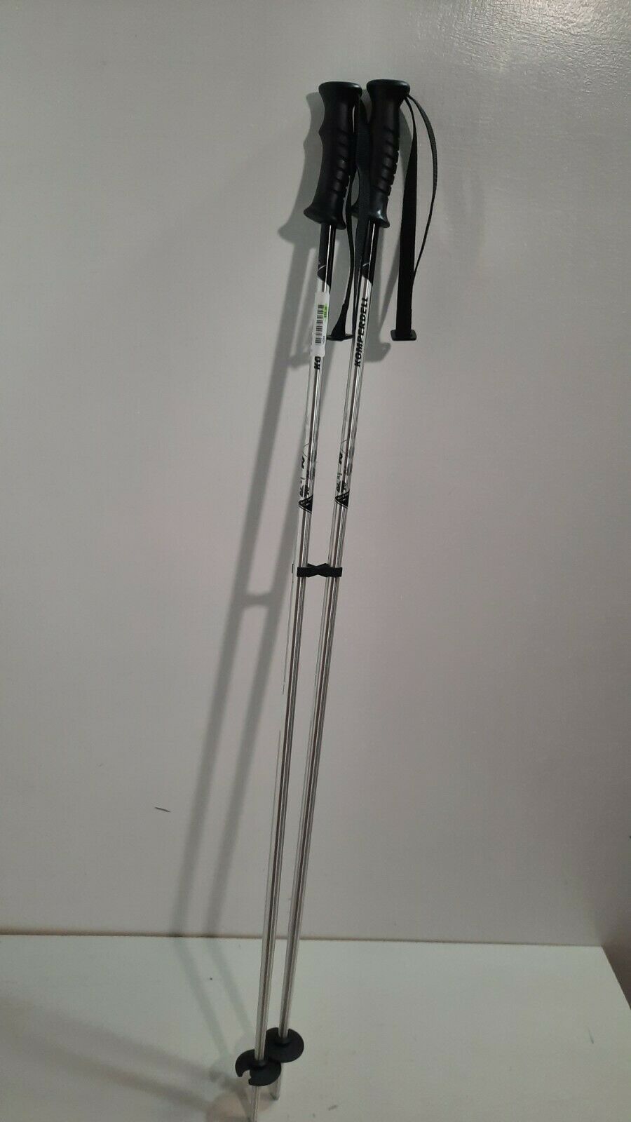 Komperdell Challenger Ski Poles Silver Size 70-115 Cm New