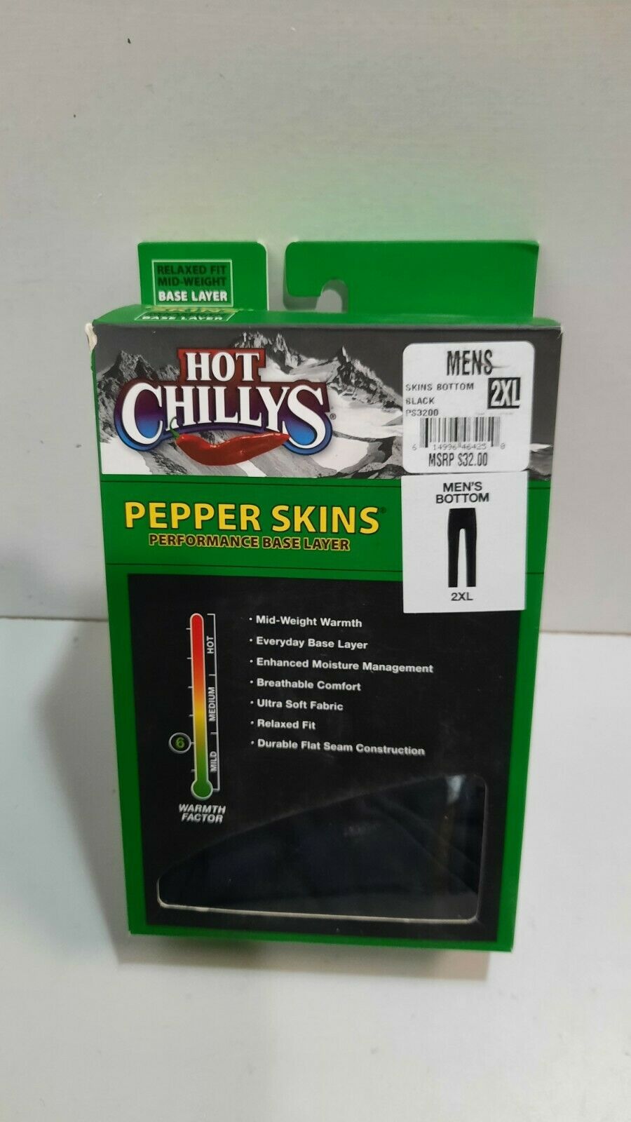 Hot Chillys Pepper Skins Performance Base Layer Size 2XL Winterwear Pants