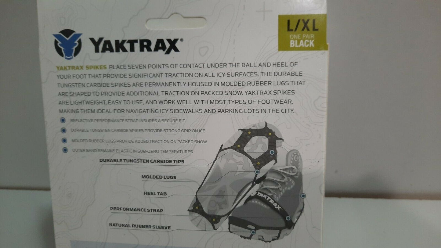 Yaktrax Spikes Ice Cleats Size L/XL