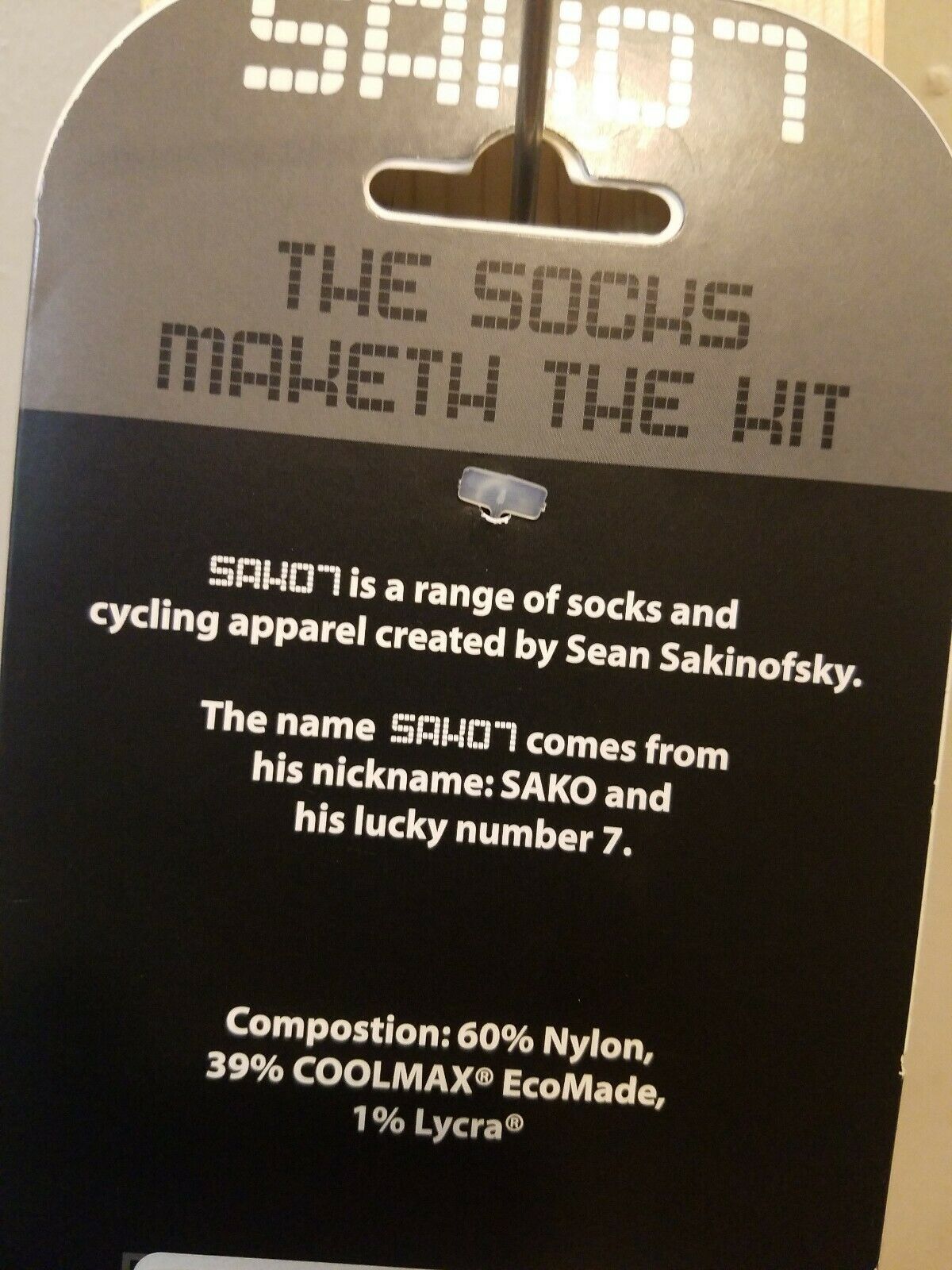 Sako7 Cycling Socks Adult Size L and XL