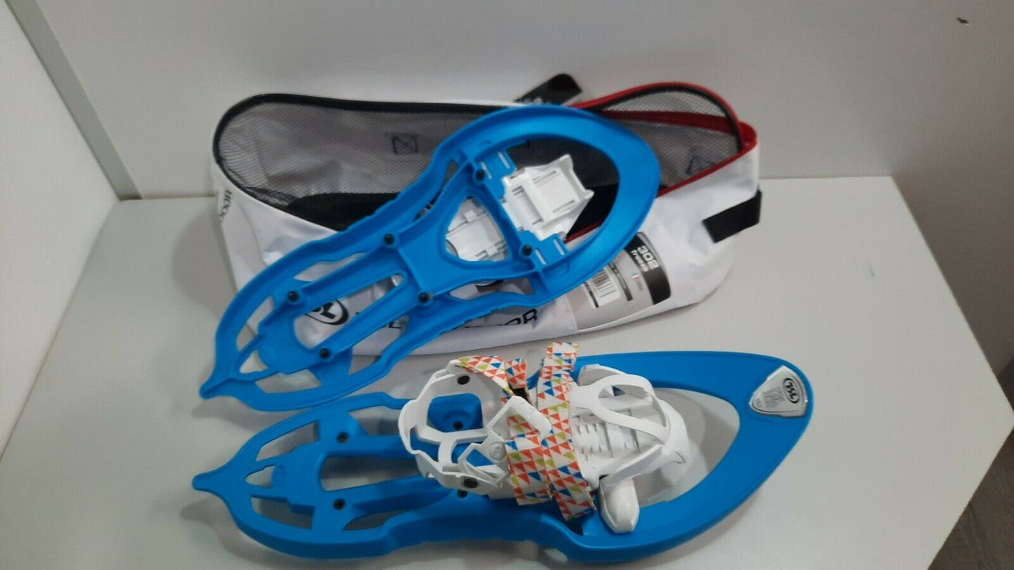 TSL 302 New Freeze Snowshoes Size Youth 50cm/20" Size EU 30-40 20-50kg Shoe Size 13 Girl 9 Women - 110 LB Max 40 LB Min  Size EU 30-40 20-50kg