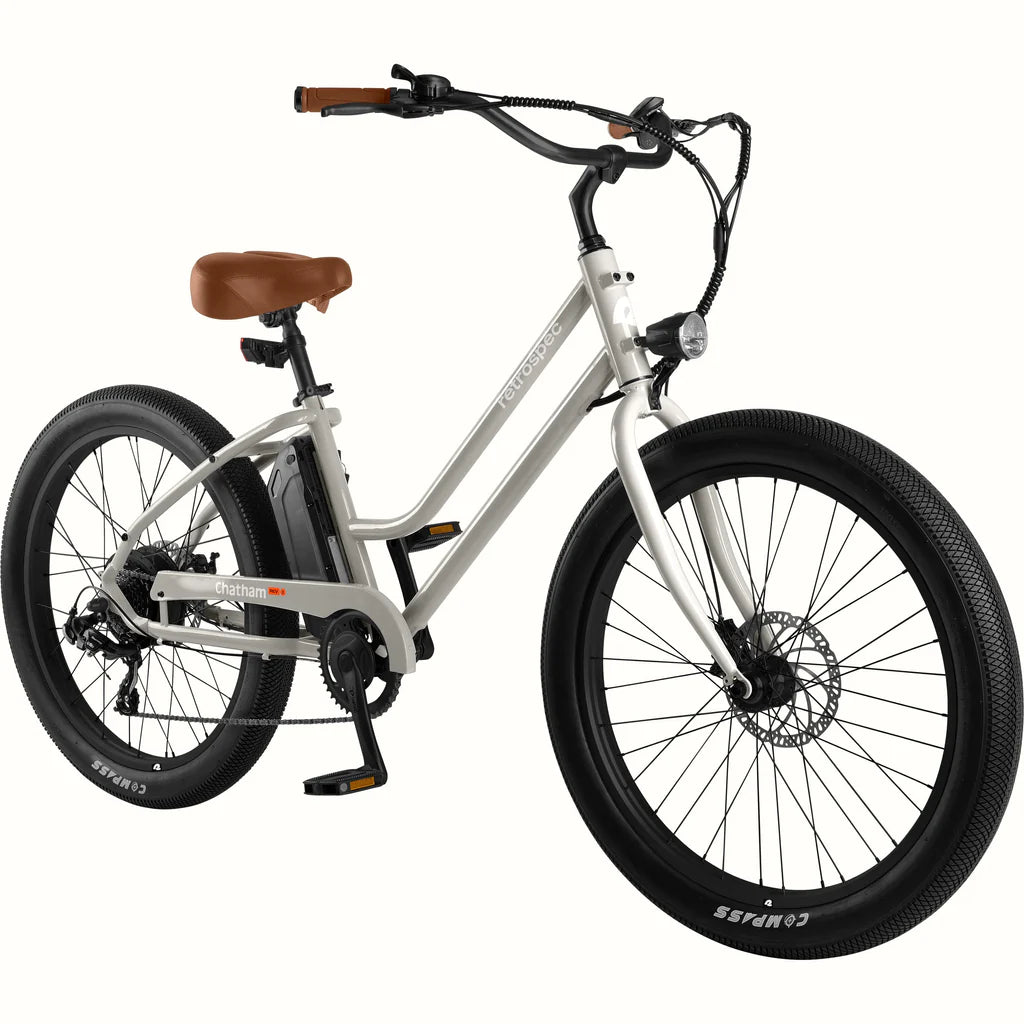 Retrospec Chatham Rev 2 Electric Beach Cruiser Bike - Step Through EBike