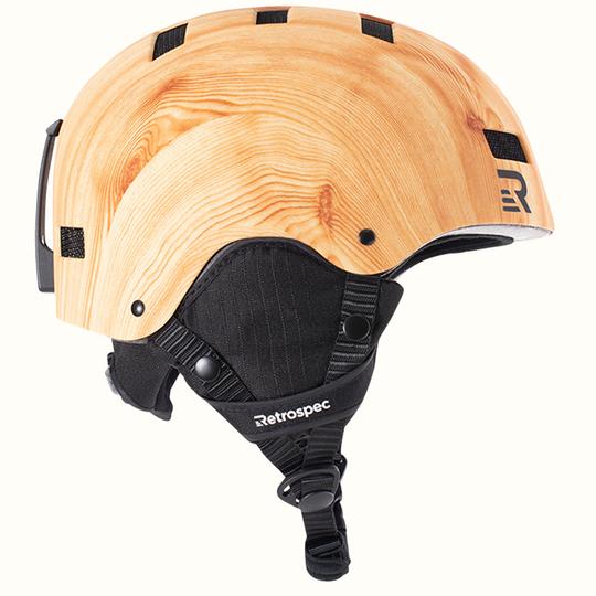 Retropec Traverse H1 Snowboard Ski Helmet Large Pine Grain New