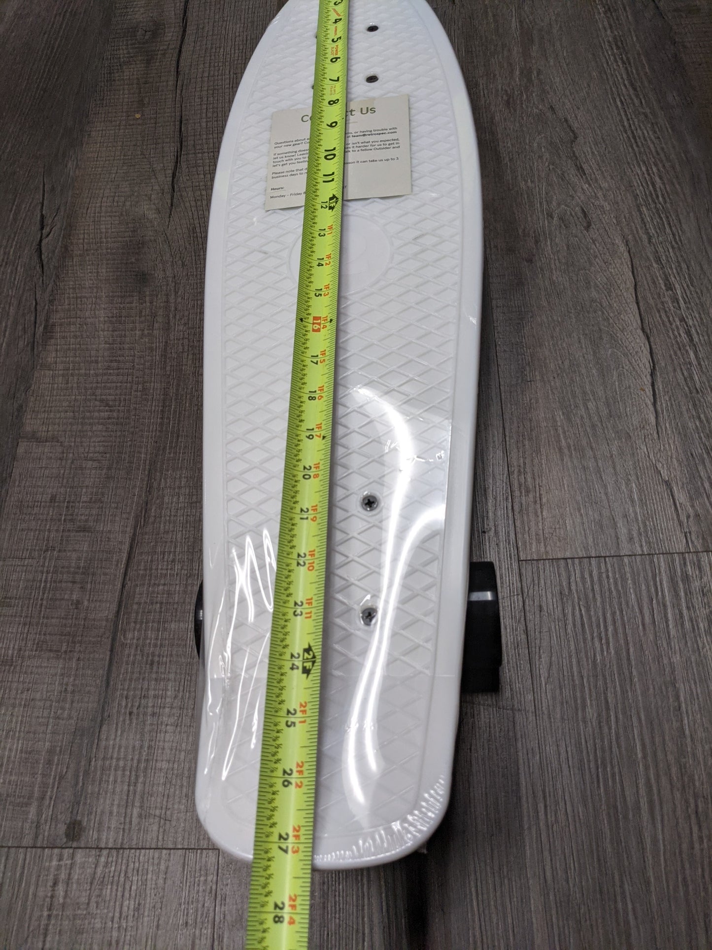 Retrospec New Skateboard, White, Size: 27"