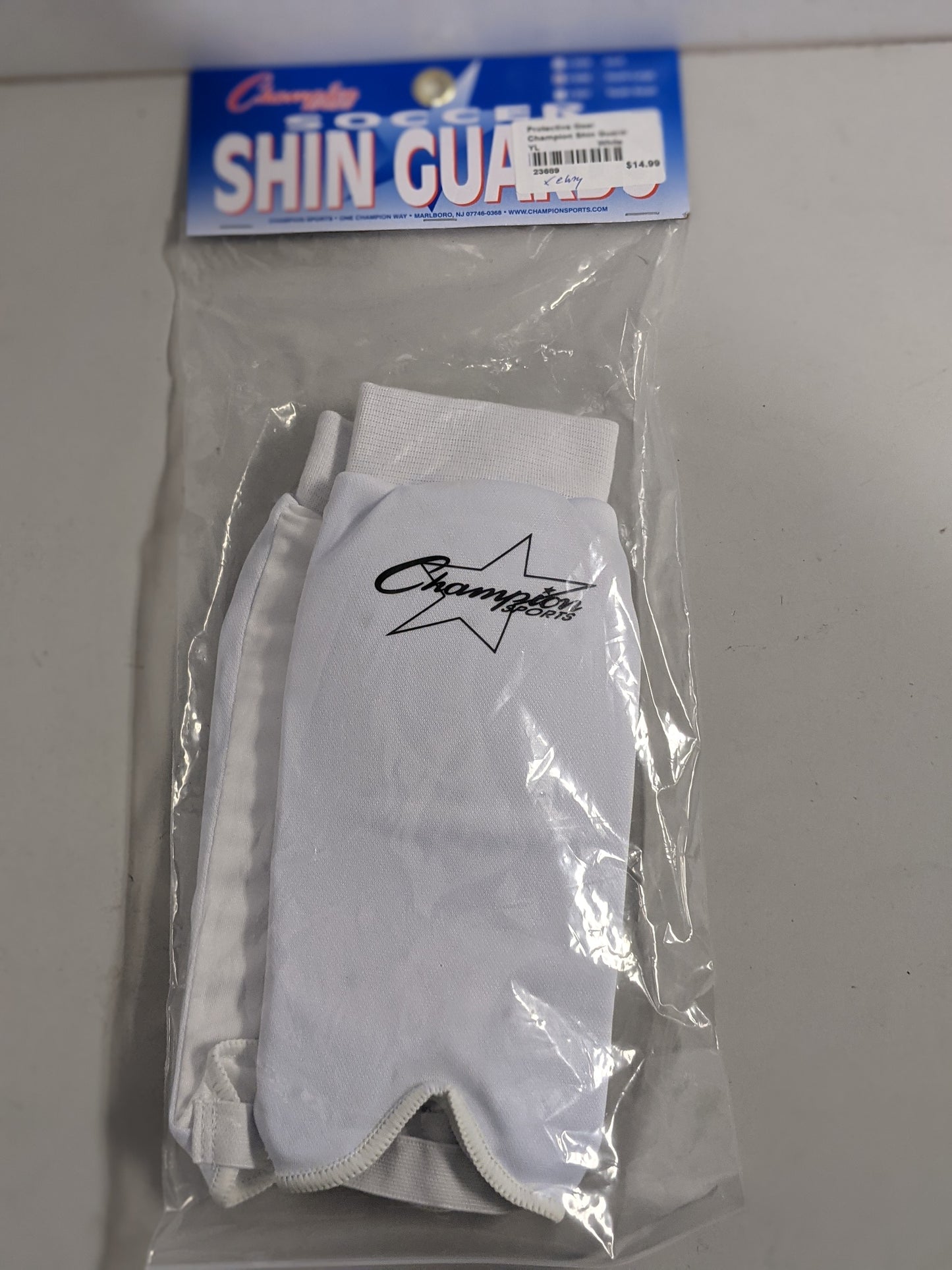 Champion Shin Guards Size Youth Large Youth Soccer White New