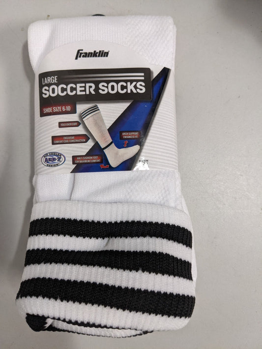 Franklin Soccer Socks New White Large