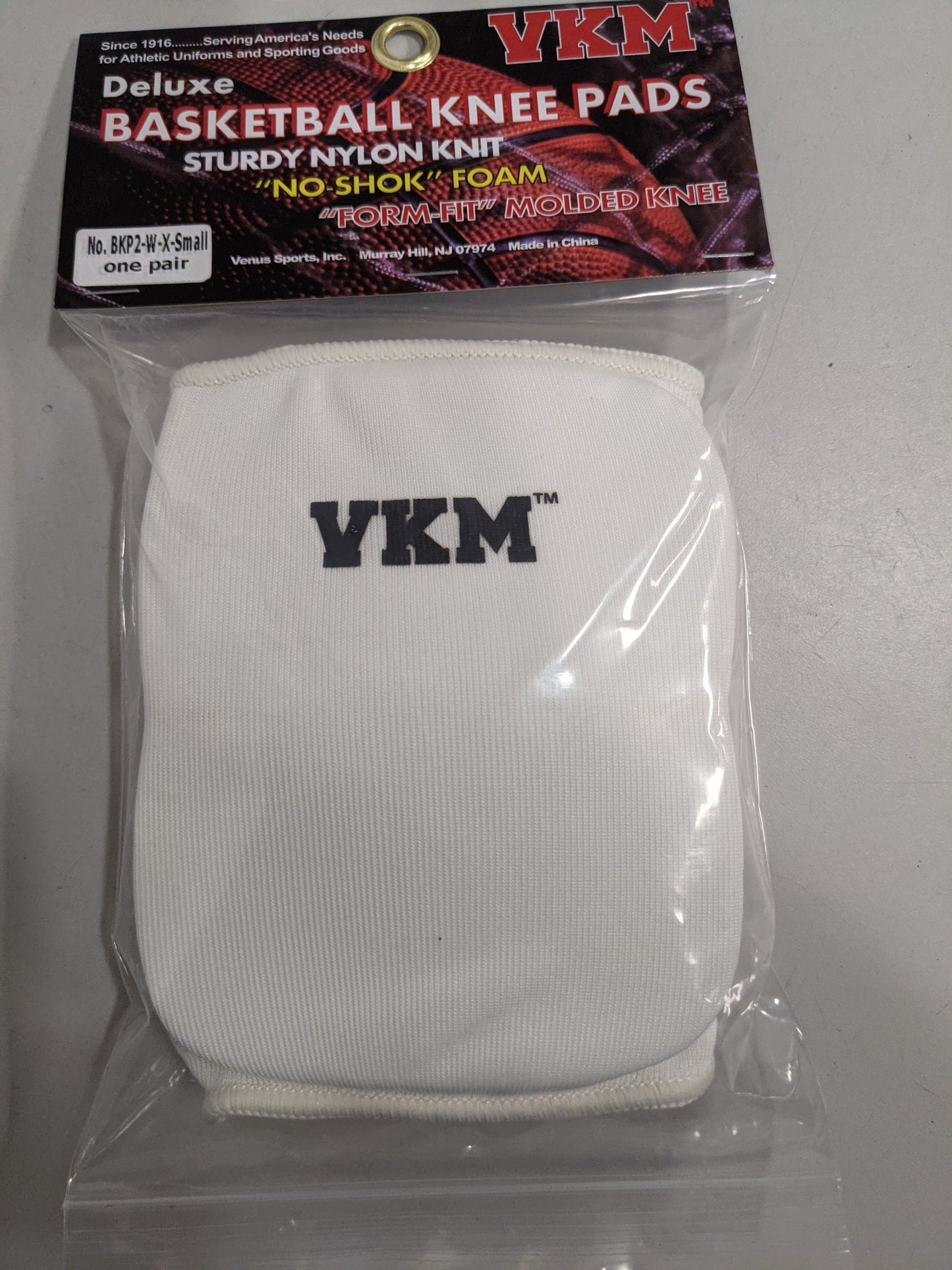 VKM Deluxe Basketball Knee Pads White Extra Small SX Protective Gear Condition New