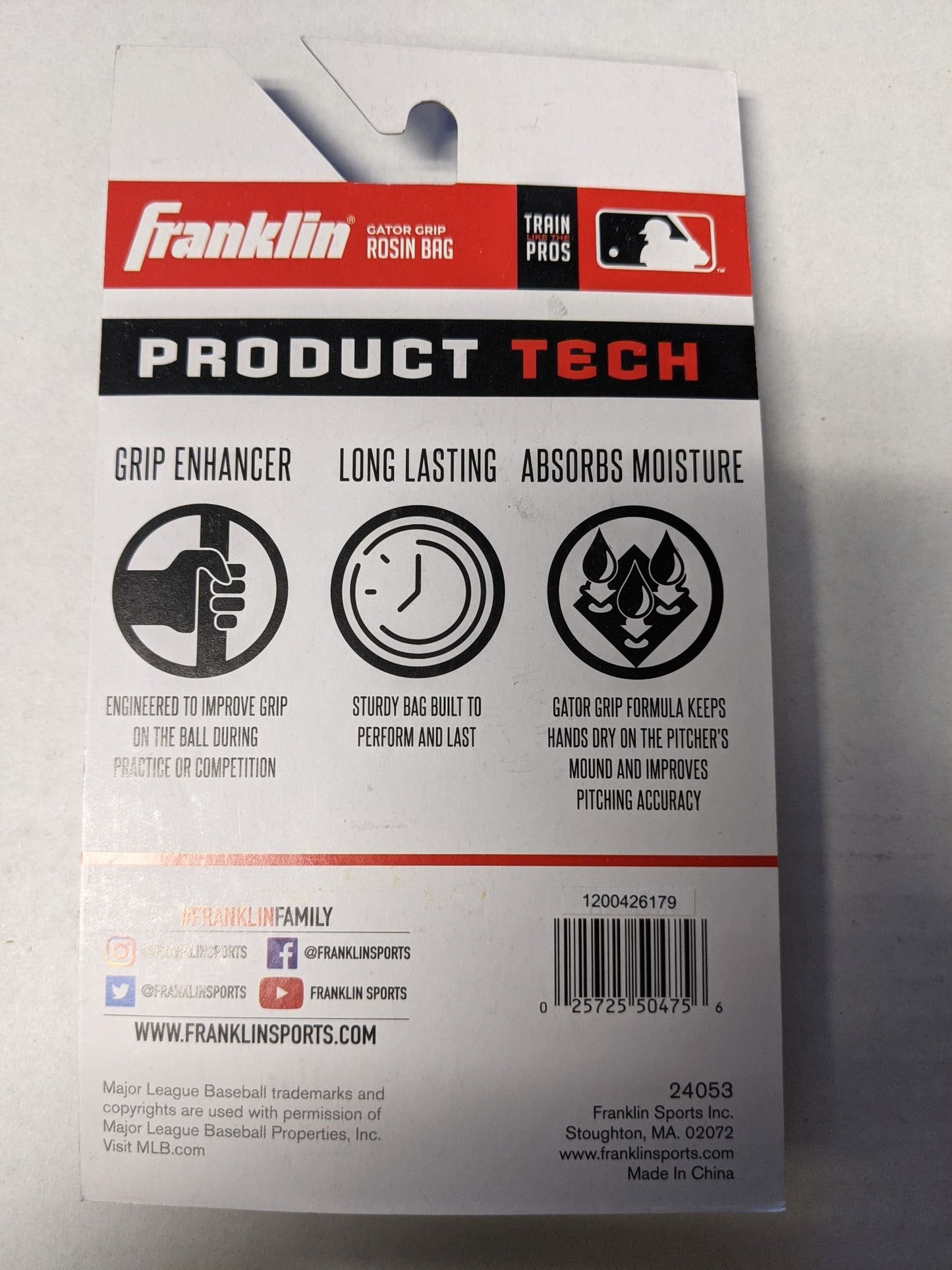 Franklin Baseball Gator Grip Rosin Bag New