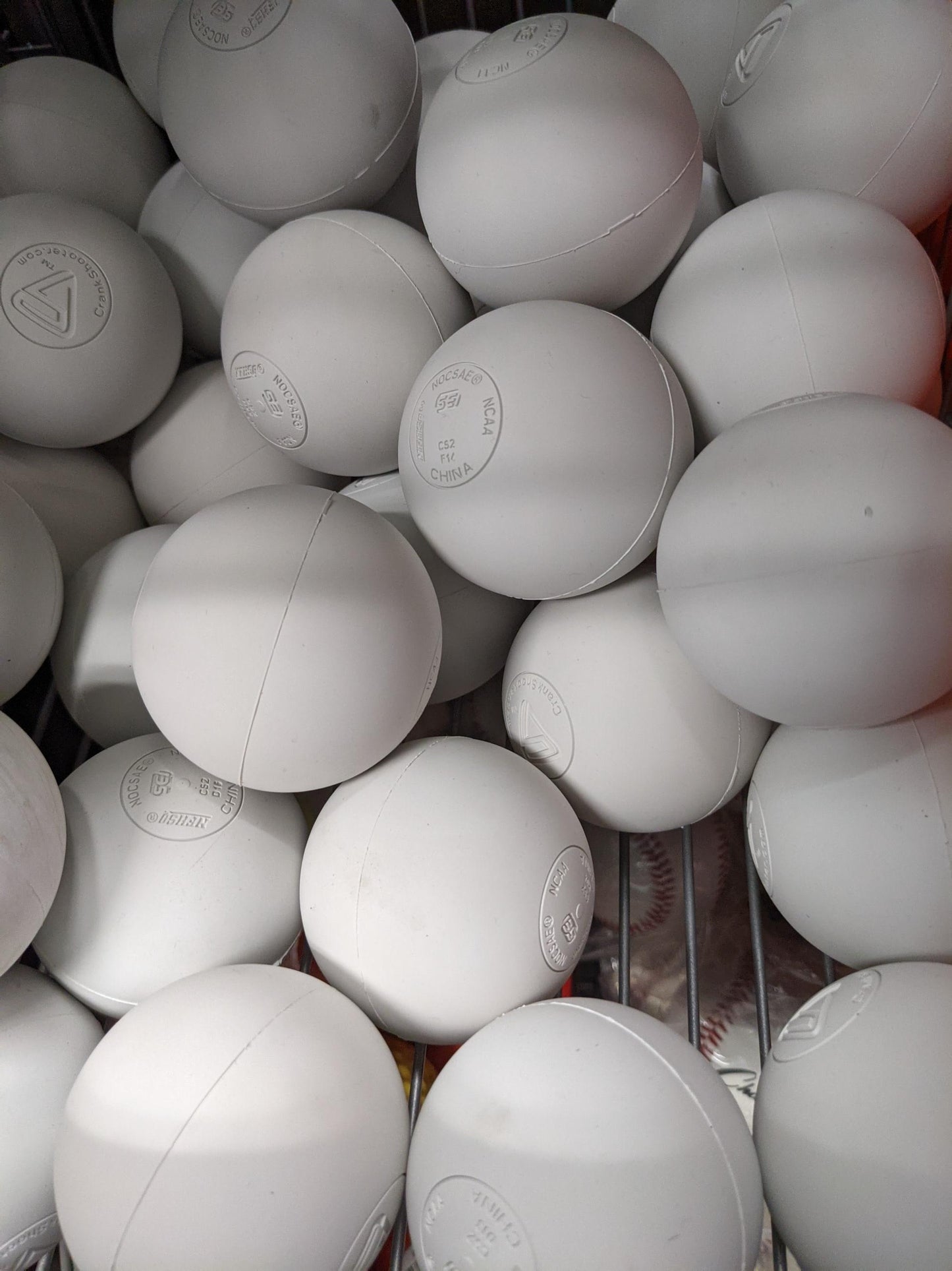 Lacrosse Balls, White, New and Used.  One Piece.