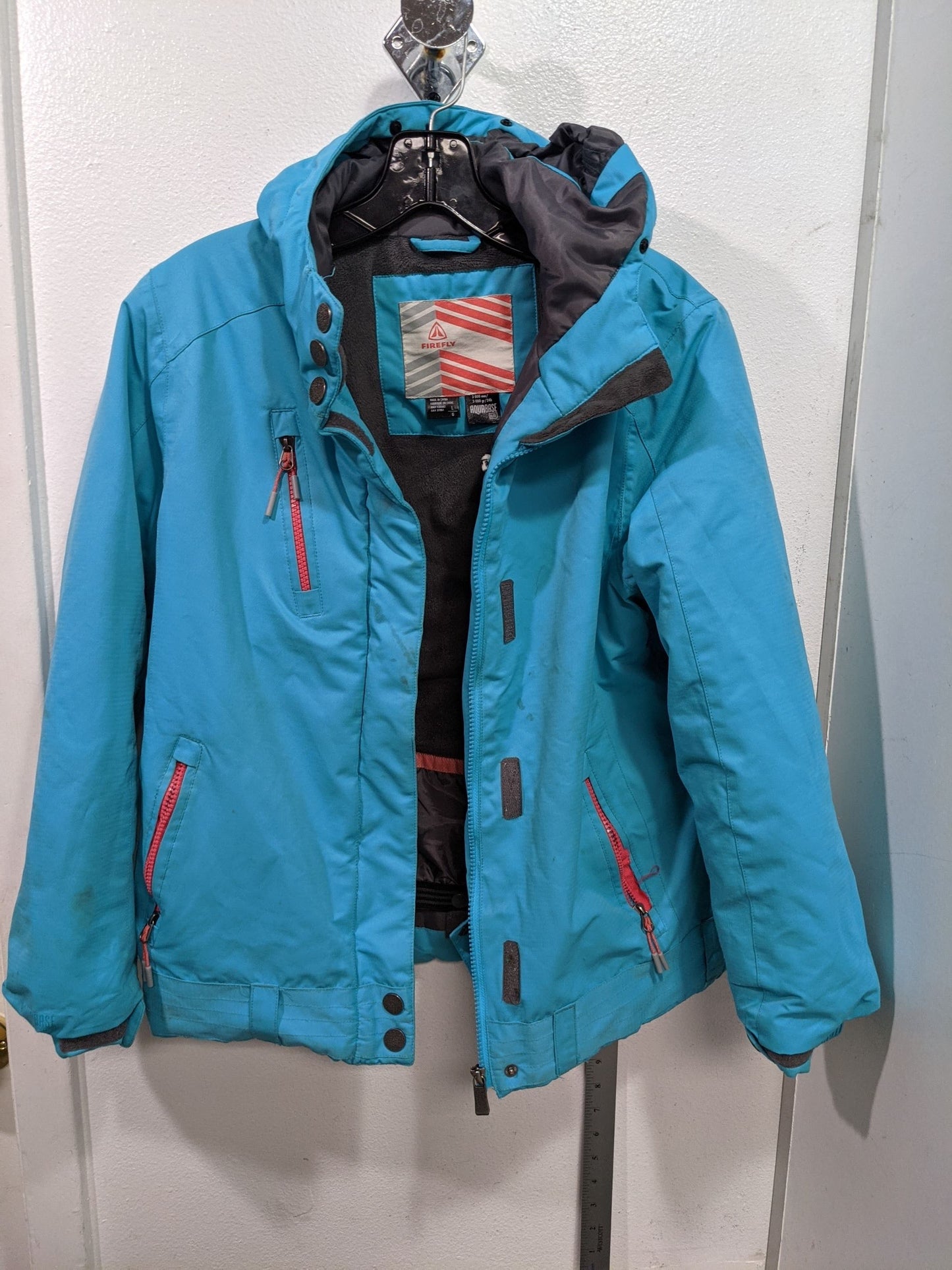 Firefly Hooded Ski Board Jacket Size Youth Large Blue Used Coat