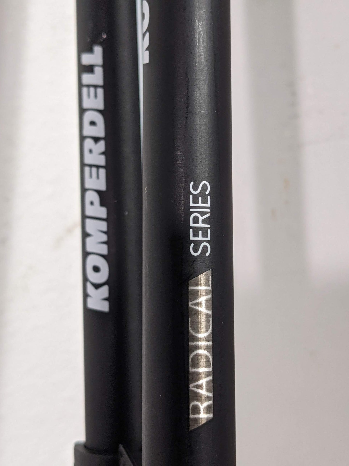 Komperdell Radical Series Anthrazite Ski Poles, 130 cm, Black, NEW