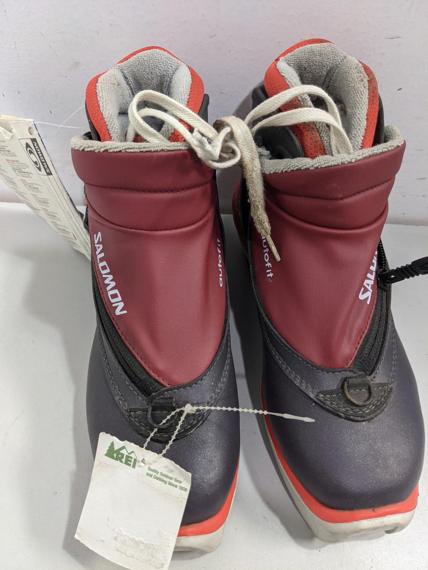 Salomon XC Vitane SNS Profil Ski Boots Size Mondo 22.5 Red Used